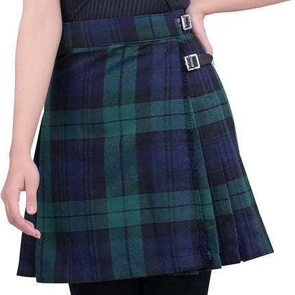 Woman Plaid Kilt - Black Watch Tartan Kilt - Premium Quality & Timeless Style | Big & Tall