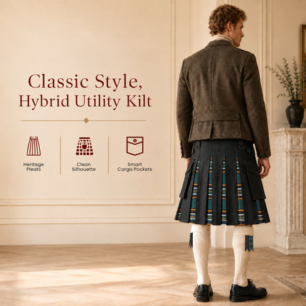 Kilts utilitaires hybrides du patrimoine irlandais pour hommes - Style traditionnel avec fonctionnalité moderne