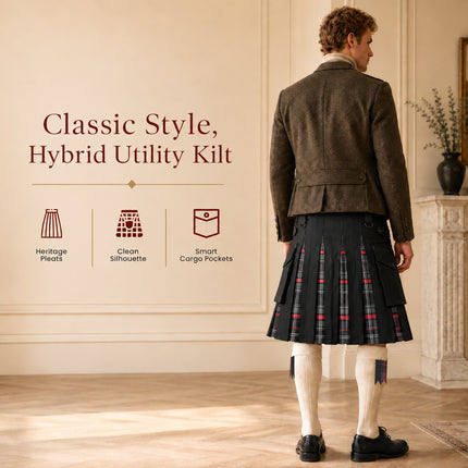 Kilts utilitaires hybrides Spirit Of Bruce pour hommes - Style traditionnel et fonctionnalité moderne