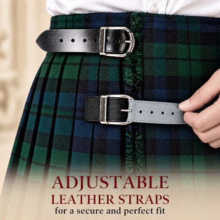 Kilt for Men I Black Watch Tartan Kilt Polyviscose 8 Yard Traditional Men Kilt | Big & Tall