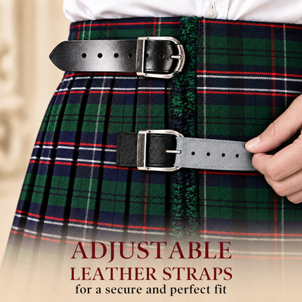 Kilt pour homme | Kilt écossais national en polyviscose 8 yards traditionnel pour homme