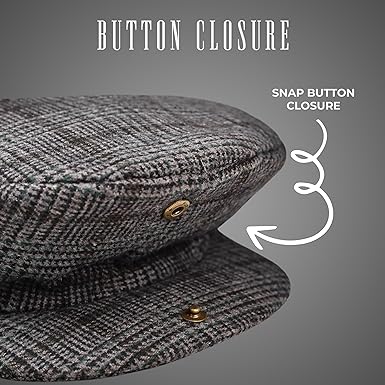 Gatsby Hat Blend Wool Vintage Flat Ivy Cabbie Cap in Charcoal Grey, showcasing a classic flat cap design made from high-quality wool blend.
