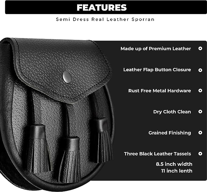 Semi Dress Real Leather Sporran
