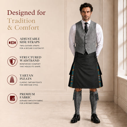 Kilts utilitaires hybrides du patrimoine irlandais pour hommes - Style traditionnel avec fonctionnalité moderne