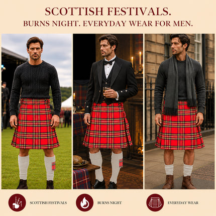 Valor Acrylic Utility Kilt | 16oz Royal Stewart Tartan KIlt