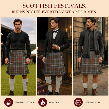 Valor Acrylic Utility Kilt | Kilt tartan vieilli Fraser 16 oz