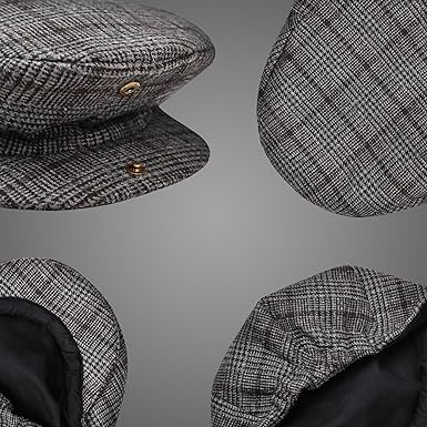Gatsby Hat Blend Wool Vintage Flat Ivy Cabbie Cap in Charcoal Grey, showcasing a classic flat cap design made from high-quality wool blend.