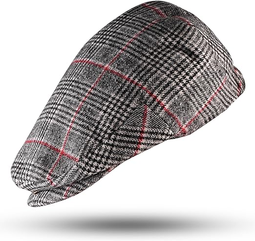 Gatsby Hat Blend Wool Vintage Flat Ivy Cabbie Cap in Light Grey, showcasing a classic flat cap design made from high-quality wool blend.