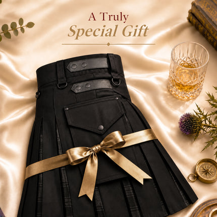Kilt écossais hybride gris Highlander pour homme - Style traditionnel et fonctionnalité moderne | Grandes tailles