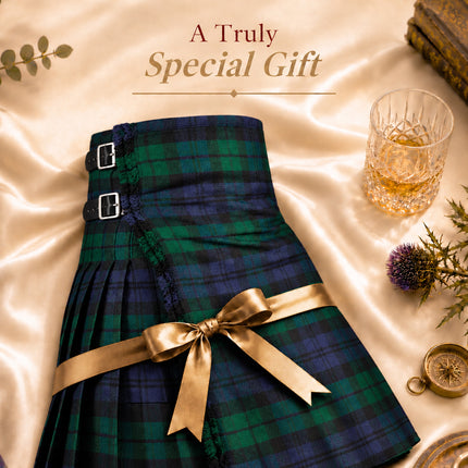 Kilt for Men I Black Watch Tartan Kilt Polyviscose 8 Yard Traditional Men Kilt | Big & Tall