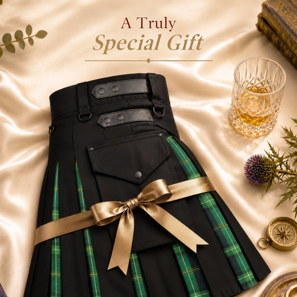 Kilt Hybride Utilitaire Celte pour Homme - Style Traditionnel et Fonctionnalité Moderne