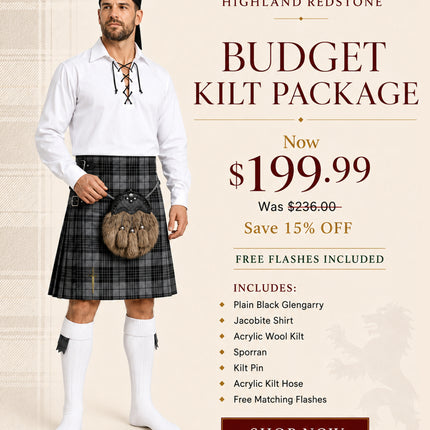 Kilt en acrylique | Gris Écossais
