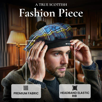 Tam O'Shanter Hat with Pompom | Anderson Tartan