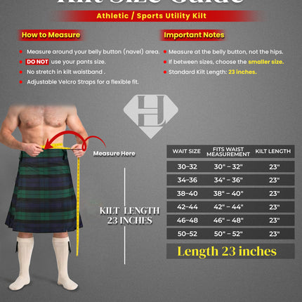 CoreStone Athletic Kilt - Black | Sports kilt For Men
