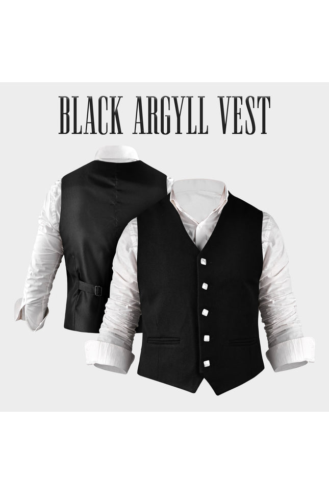 Black Argyll Jacket & Vest