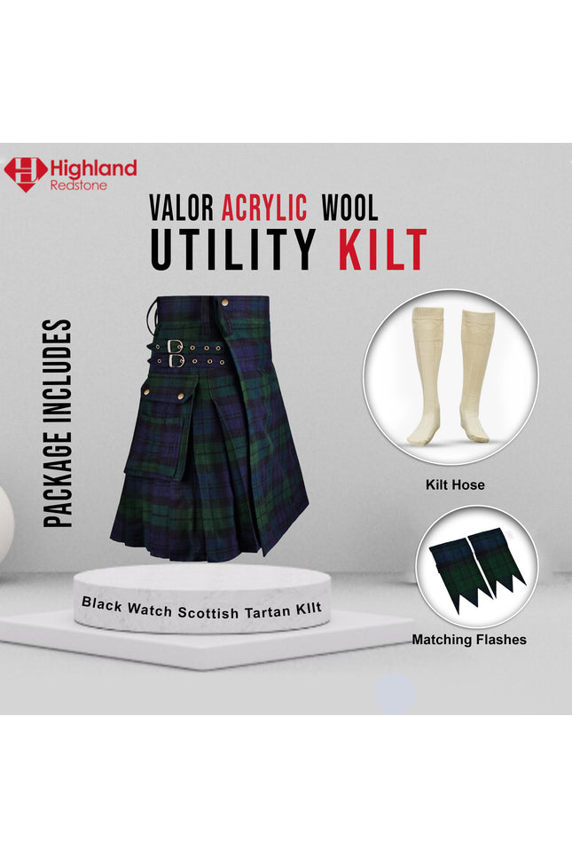 Valor Acrylic Kilt Bundle Lite | Black Watch
