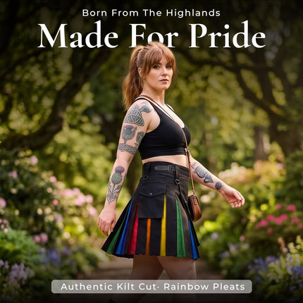 Women's Hybrid Utility Kilt | Rainbow Pride Kilt