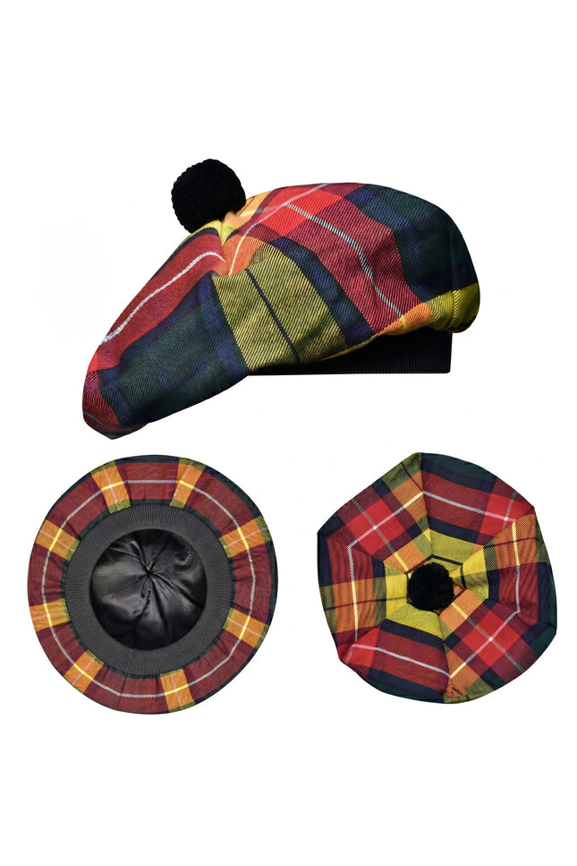 Tam O'Shanter Hat with Pompom | Buchanan Modern Tartan