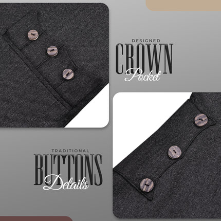 Charcoal Crail Jacket & Vest – Italian Tweed Wool | Scottish Formalwear