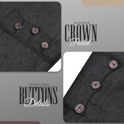 Black Crail Jacket & Vest – Italian Tweed Wool | Scottish Formalwear