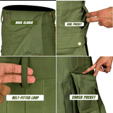 Olive Green Utility Kilt For Men
