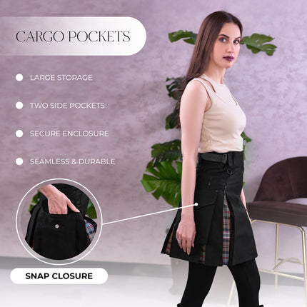 Women's Hybrid Utility Kilt in Scottish National Weathered Tartan