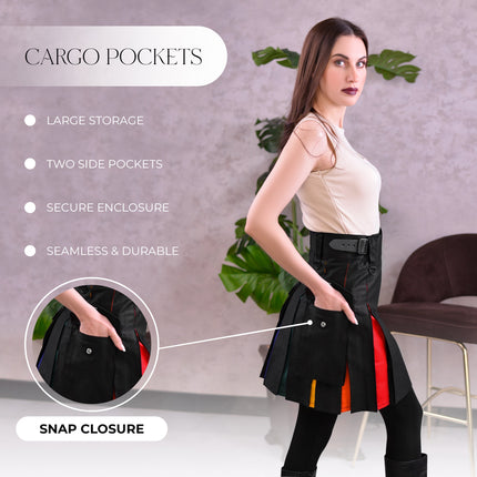 Women's Hybrid Utility Kilt | Rainbow Tartan