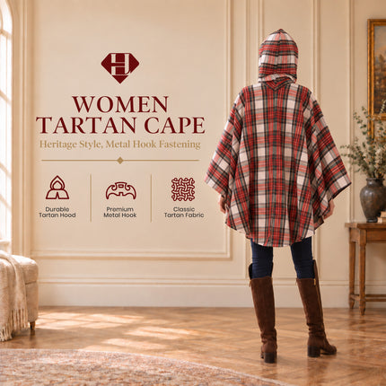 Cape écossaise pour femme - Tartan Stewart