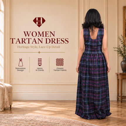Women's Scottish Highland Dress - Long Tartan Dress | Pride of Scotland