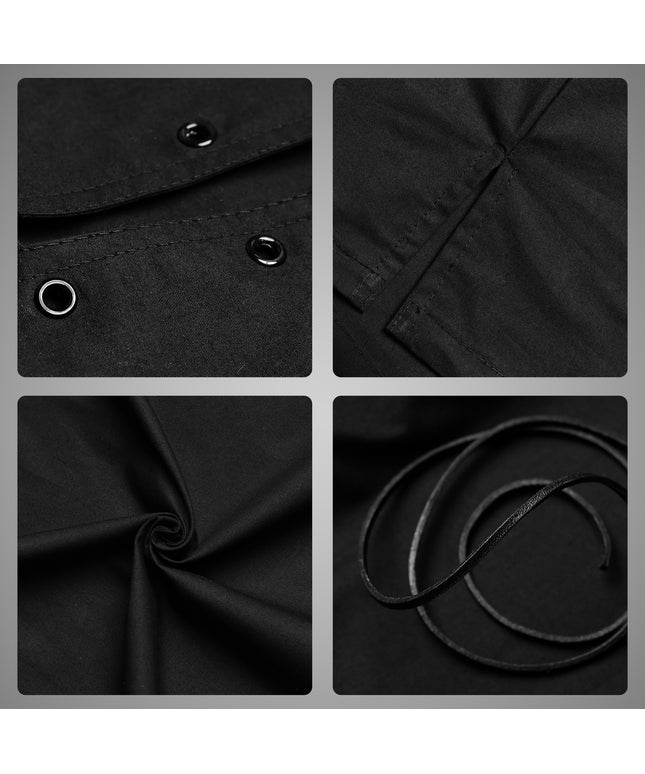 Highland Black Kilt Shirt, made from high-quality fabric, perfect for formal and casual Scottish attire.