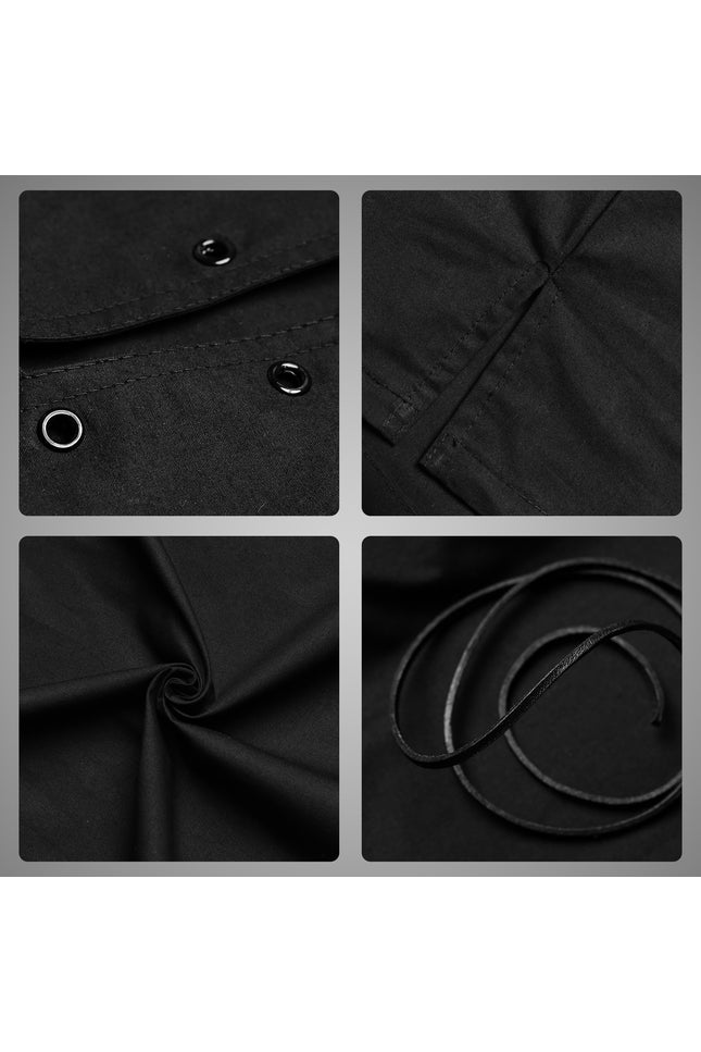 Highland Black Kilt Shirt, made from high-quality fabric, perfect for formal and casual Scottish attire.