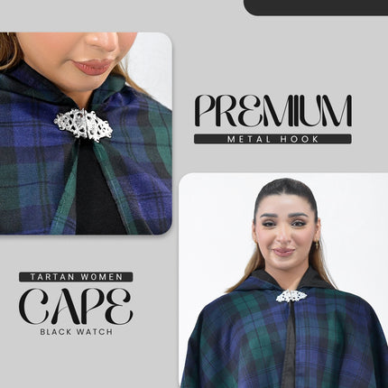 Women Tartan Cape - Black Watch