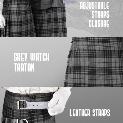 Acrylic Kilt | 16oz Gray Watch Tartan Kilt