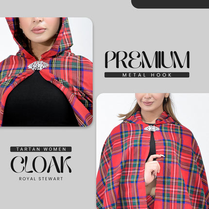Women Tartan Cloak - Royal Stewart