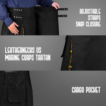 US Marine Corps - Leathernecks Hybrid Utility Kilt for Men  – Traditional Style with Modern Functionality
