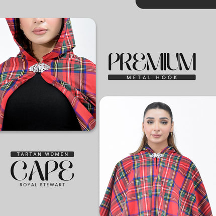 Women Tartan Cape - Royal Stewart
