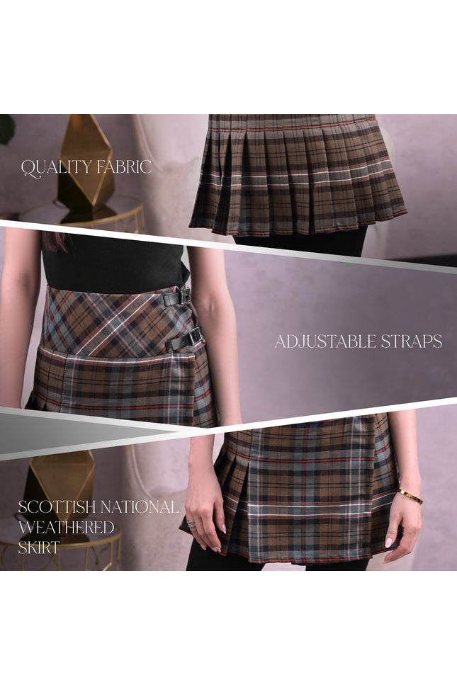 Women Tartan P.V Skirt (Scottish Heritage Weathered)
