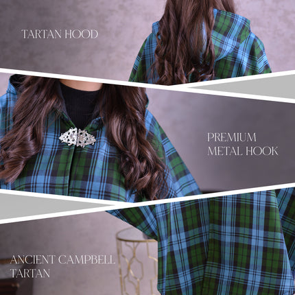 Women’s Cape in Ancient Campbell Tartan