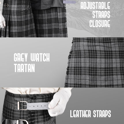 Acrylic Kilt | 16oz Gray Watch Tartan Kilt
