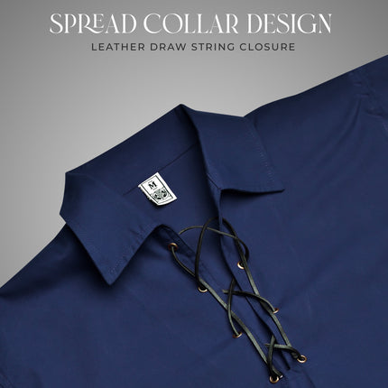 Highland Blue Kilt Shirt - Traditional Scottish Style