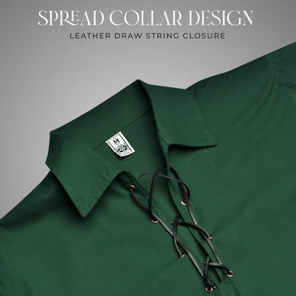 Highland Green Kilt Shirt, made from high-quality fabric, ideal for formal and casual Scottish attire.