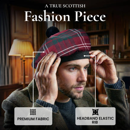 Tam O'Shanter Hat with Pompom | Crawford Tartan (Discontinued)