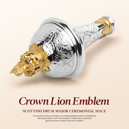 Scottish Drum Major Ceremonial Mace| Crown Lion Emblem