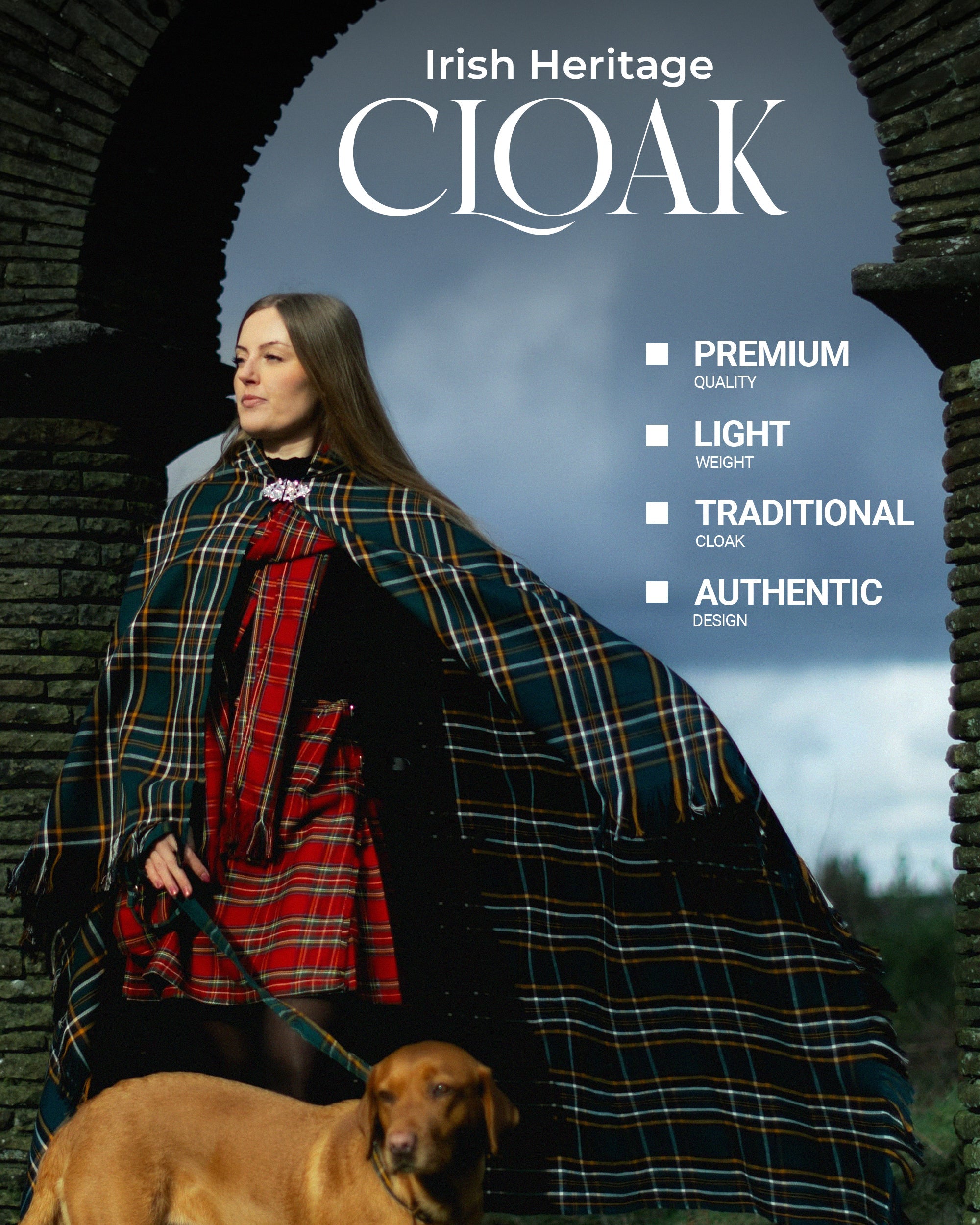 Redstone Ireland Women Tartan Cloak - Irish Heritage - Limited Edition – Highland ...
