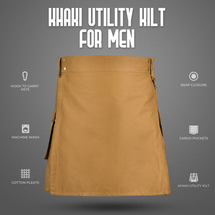 Phantom Modern Khaki Utility Kilt