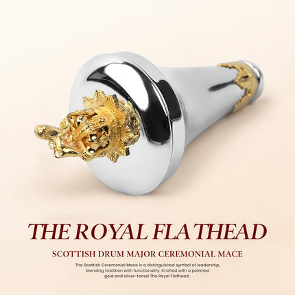 Scottish Drum Major Ceremonial Mace| Royal Flat Head