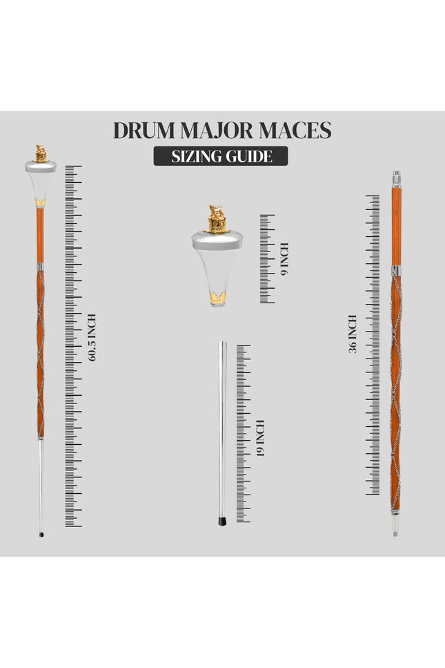 American Maces, Drum Major Maces (Flat Head)