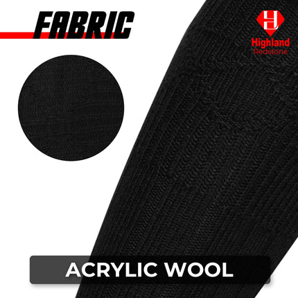 Comfortable Wool Blend Black Kilt Hose | High-Quality Kilt Socks