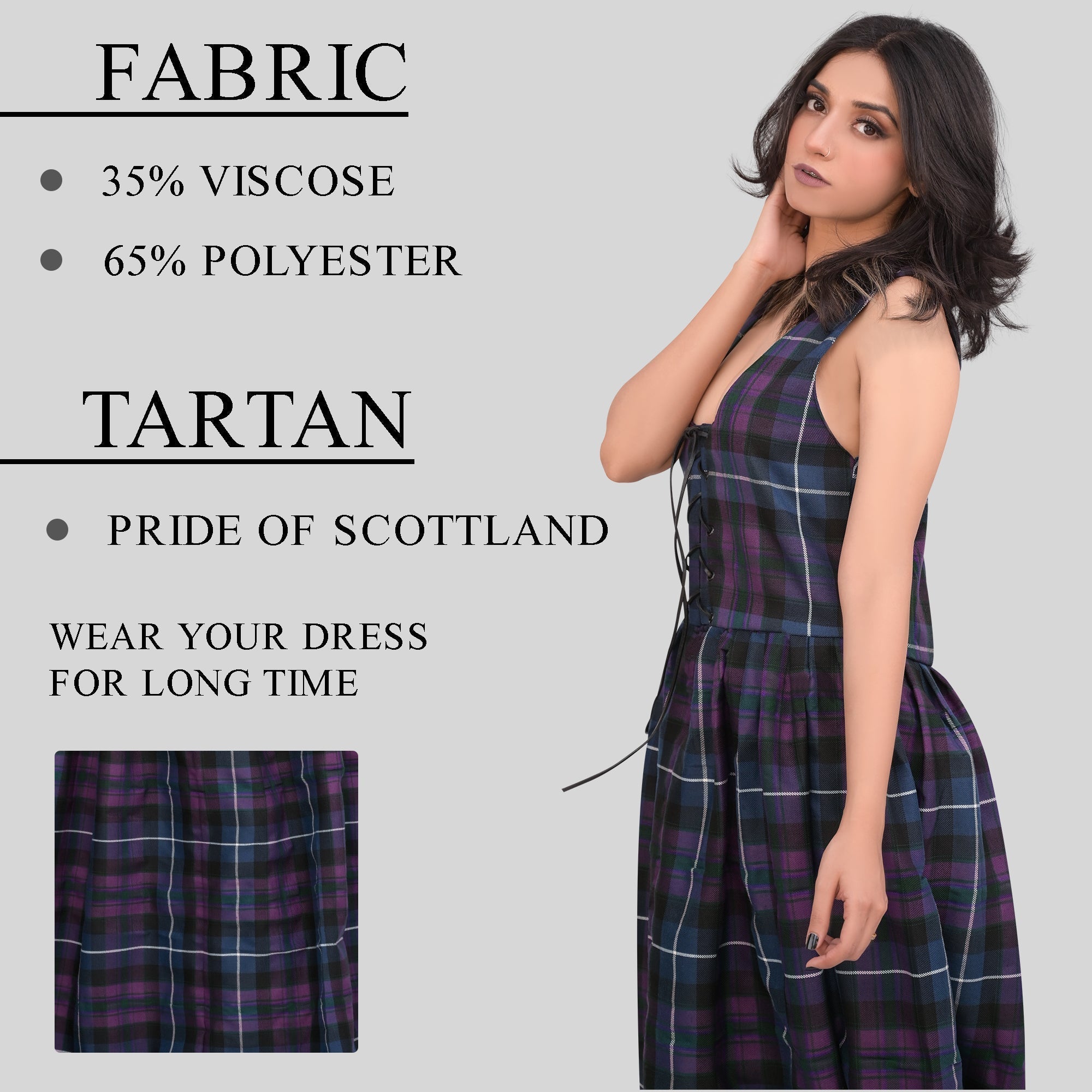 Women's Scottish Highland Dress - Long Tartan Dress | Pride of Scotlan Highland Redstone US Women's Scottish Highland Dress - Long Tartan Dress | Pride of Scotlan Highland Redstone US