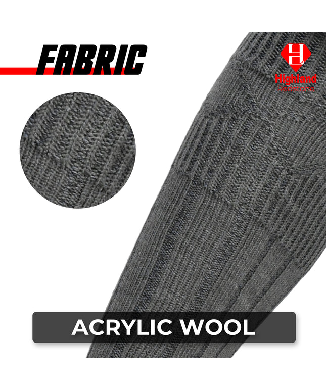Comfortable Wool Blend Grey Kilt Hose | High-Quality Kilt Socks